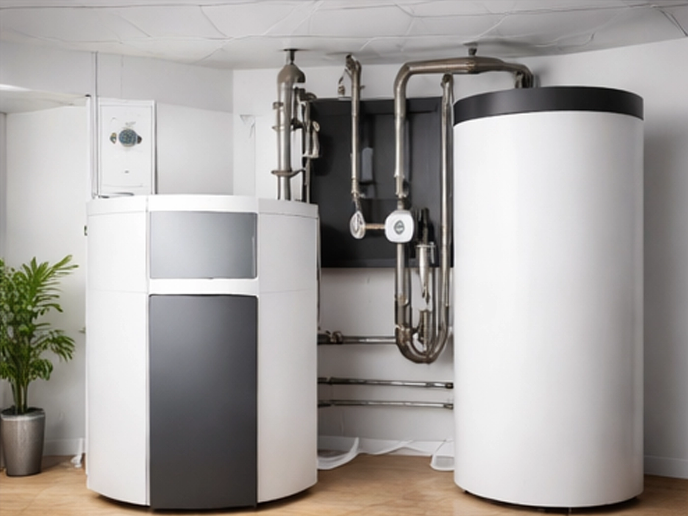 Moderne Heizungsanlage im Technikraum