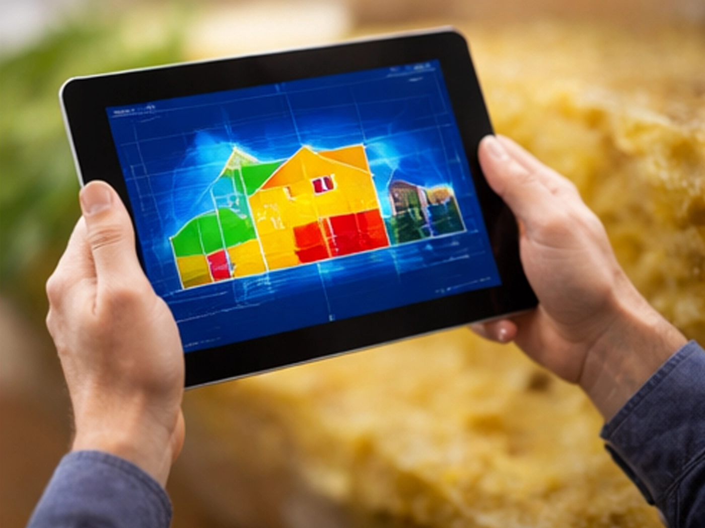 Thermografie-Aufnahme eines Gebäudes